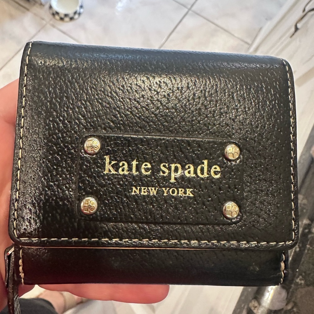 Kate Spade Black Textured Wallet